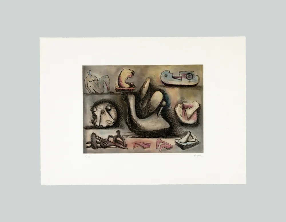 Гравюра Moore - Sculptural ideas (tav. 6)