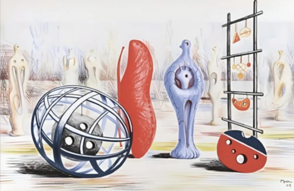 Литография Moore - Scultpural Objects School