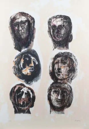 Литография Moore - Six Heads Olympians