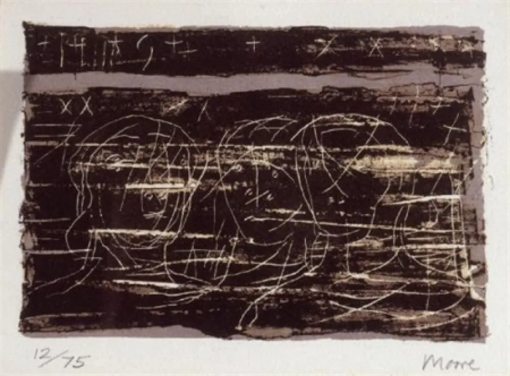 Литография Moore - Three heads