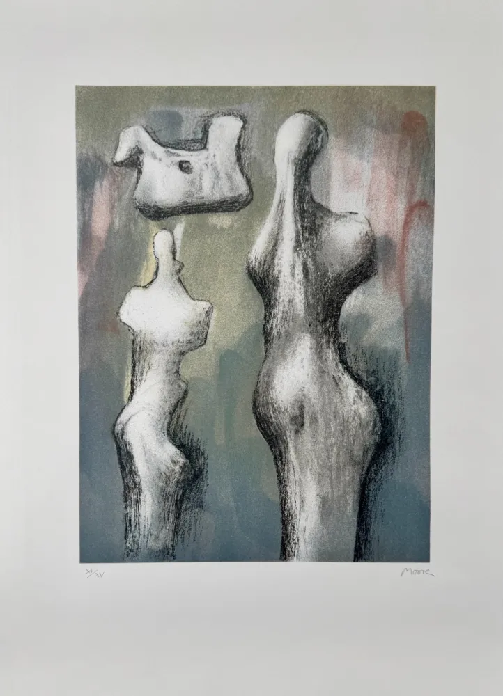 Литография Moore - Three Sculptures Ideas 