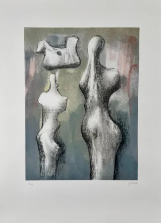 Литография Moore - Three Sculptures Ideas 