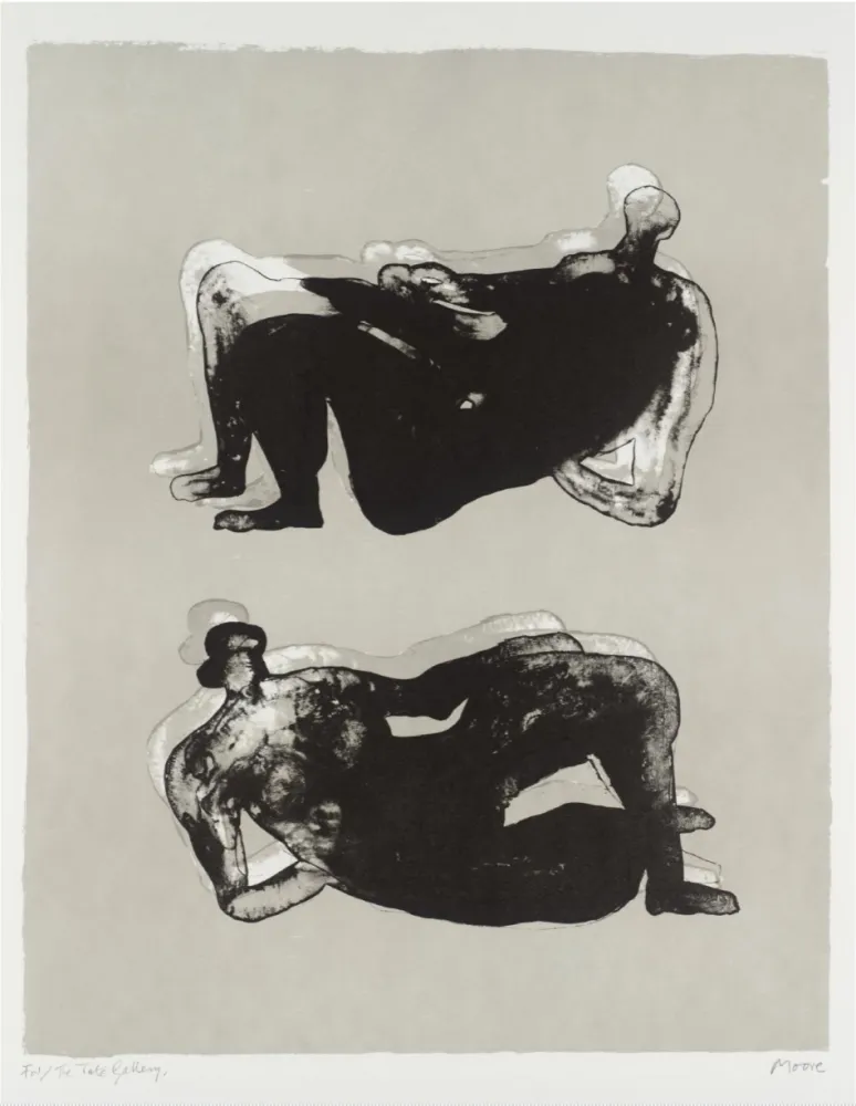 Литография Moore - Two Reclining Figures