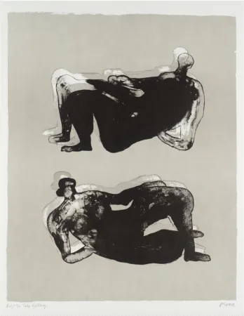 Литография Moore - Two Reclining Figures