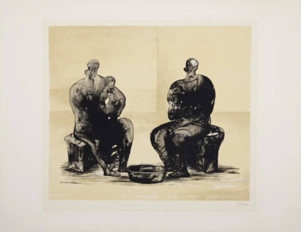 Литография Moore - Two Women Bathing Child II (C. 310)