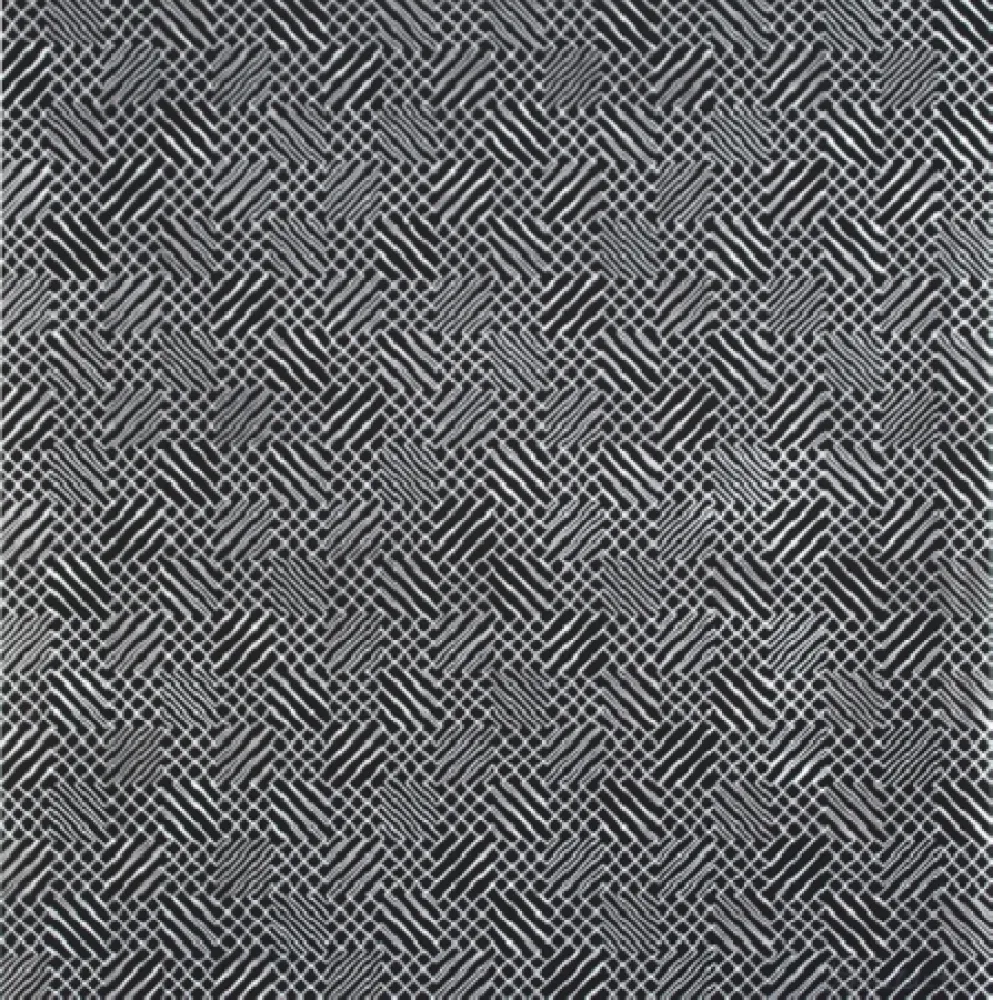 Сериграфия Morellet - 2 trames de chevrons-négatif