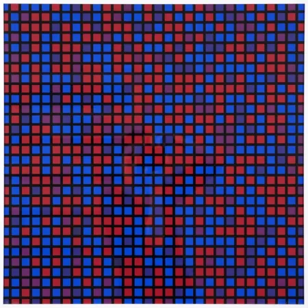 Многоэкземплярное Произведение Morellet - Chartres - bleu violet
