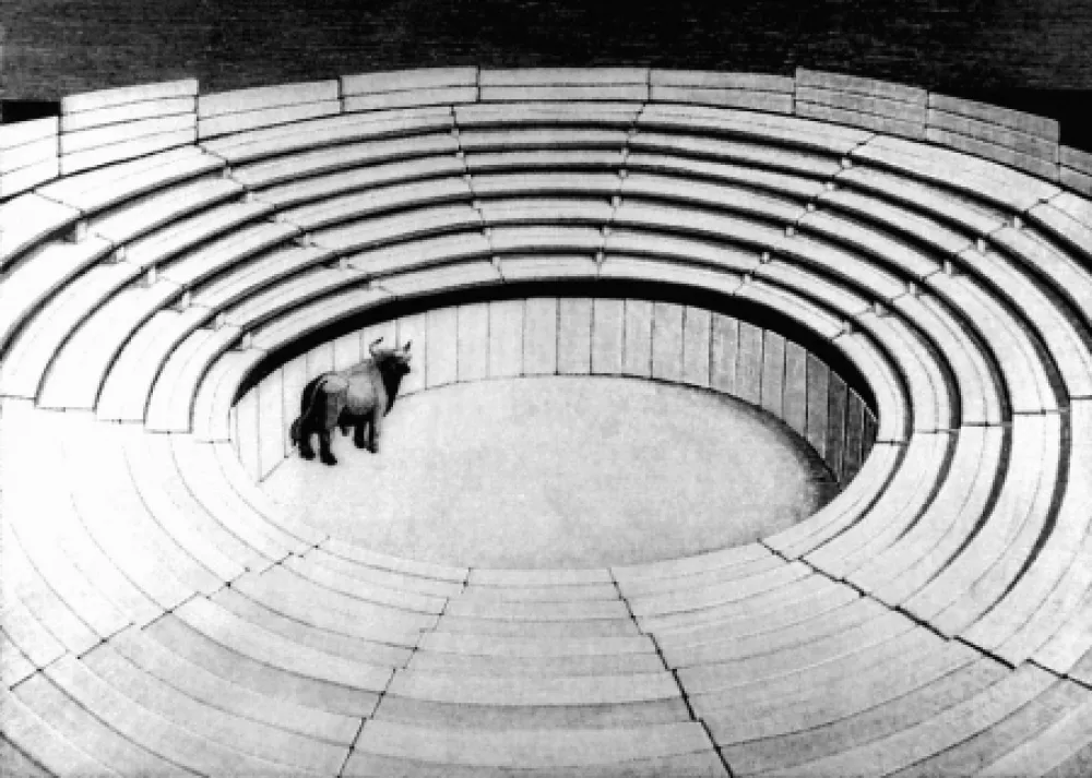 Гравюра На Дереве Morena - Attesa due