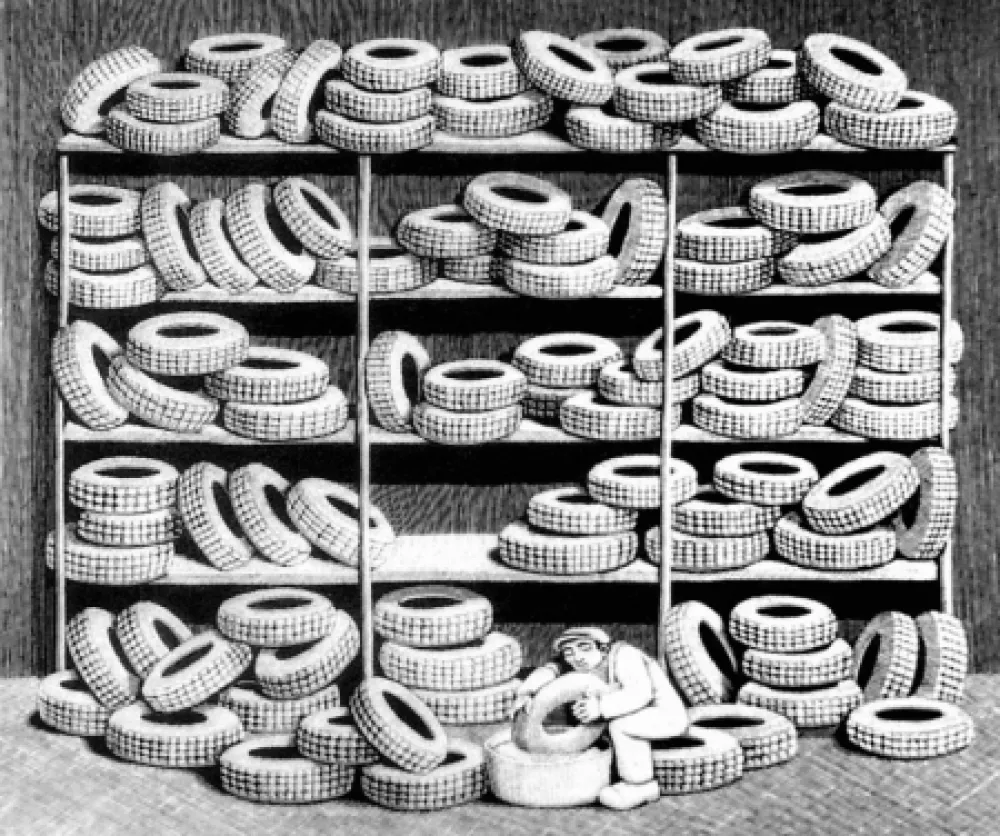 Гравюра На Дереве Morena - Il gommista