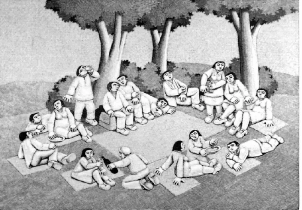 Гравюра На Дереве Morena - La scampagnata