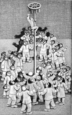 Гравюра На Дереве Morena - L'albero della cuccagna