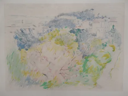 Литография Morisot -  Nice, le Château de Cimiez