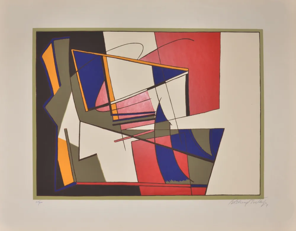 Сериграфия Mortensen - Composition, 1954 - Hand-signed