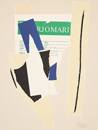 Литография Motherwell - America - La France Variations IX