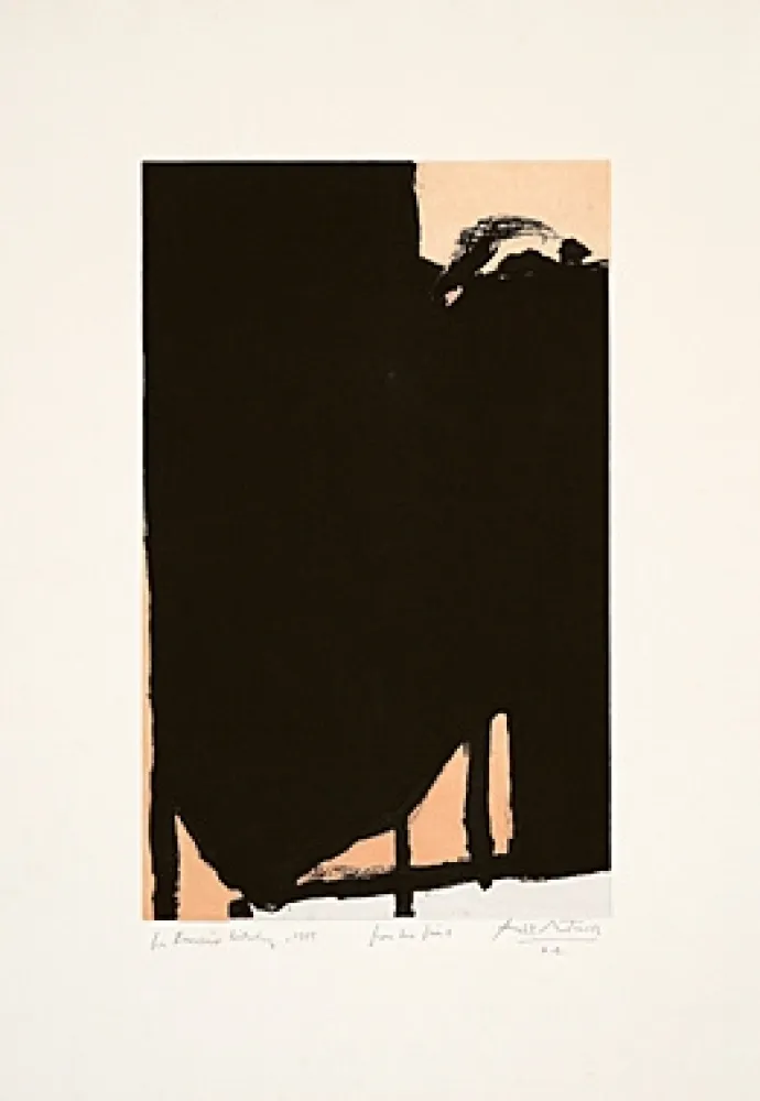 Офорт И Аквитанта Motherwell - Elegy Fragment II