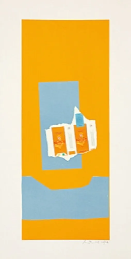 Литография Motherwell - Harvest, with Blue Shadow