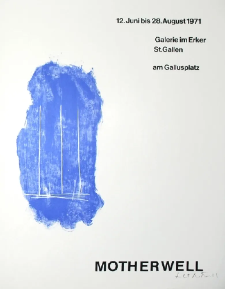 Литография Motherwell - Lines for St. Gallen