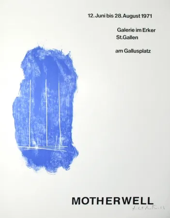 Литография Motherwell - Lines for St. Gallen