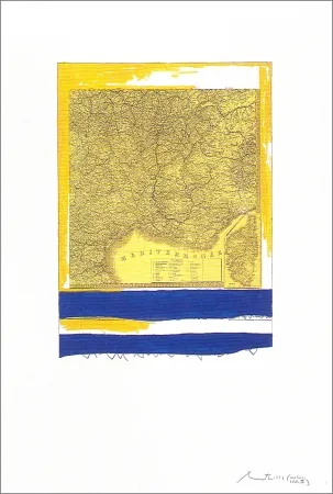 Литография Motherwell - Mediterranean (State II Yellow)