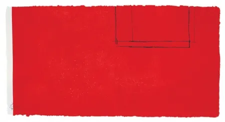 Акватинта Motherwell - Red Open With White Line