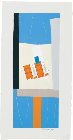 Литография Motherwell - Summer Light series: Harvest, with Orange Stripe