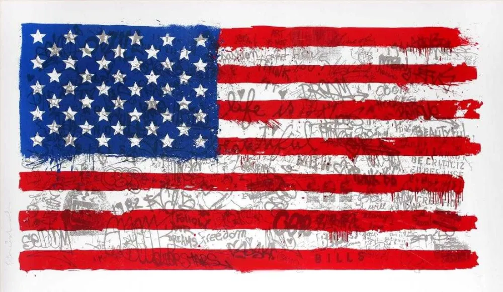 Многоэкземплярное Произведение Mr Brainwash - American flag