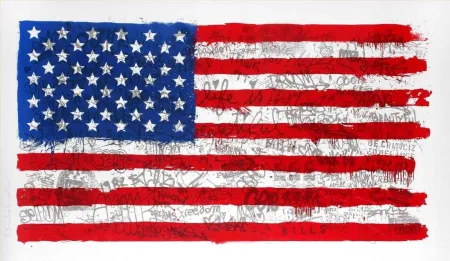 Многоэкземплярное Произведение Mr Brainwash - American flag