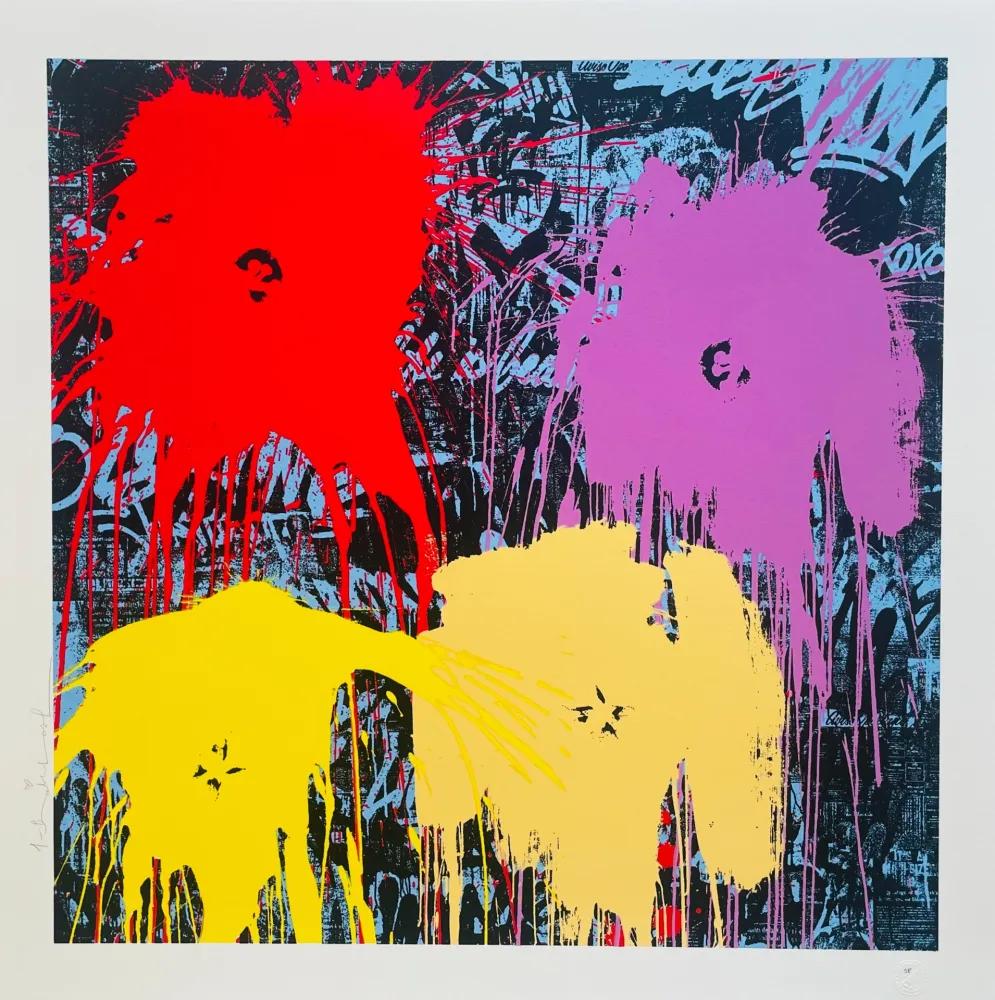 Сериграфия Mr Brainwash - Flowarh$ (Variation Red)