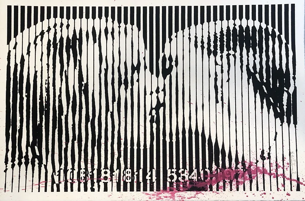 Сериграфия Mr. Brainwash - Freedom Kiss (Pink Splash)