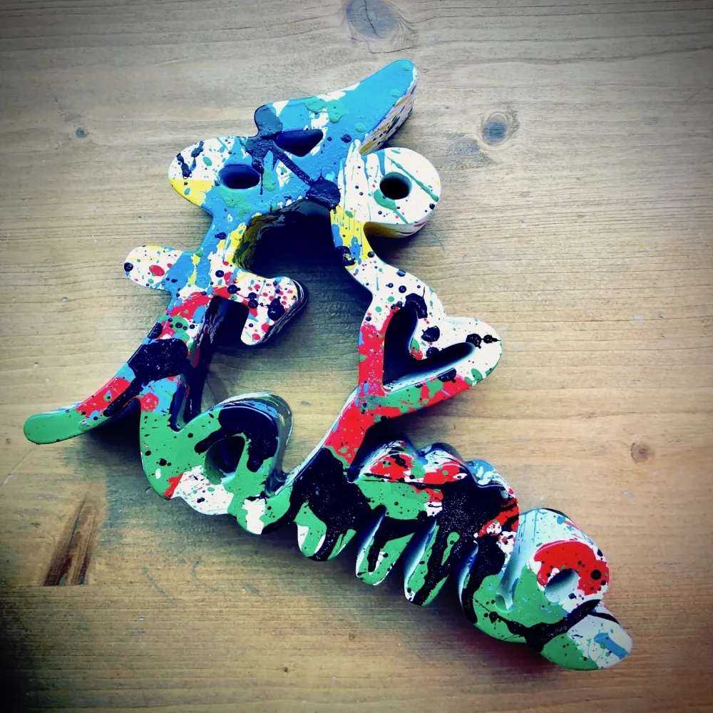 Многоэкземплярное Произведение Mr. Brainwash - Je t`aime Splash multicolor sculpture Street Art