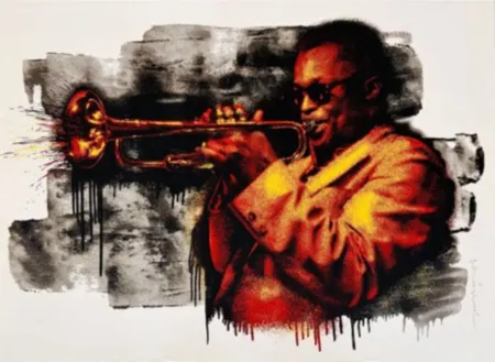 Сериграфия Mr Brainwash - Miles Davis (Red, Yellow)