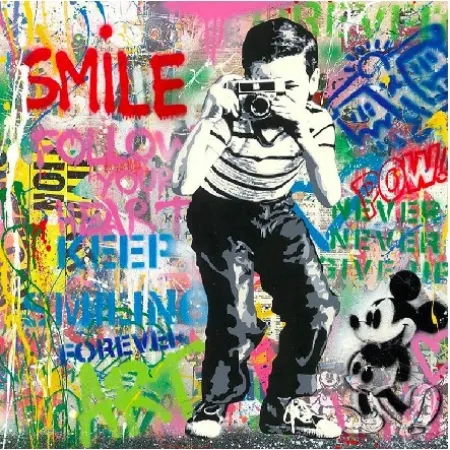Сериграфия Mr Brainwash - Smile, 2020 