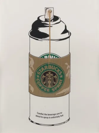 Многоэкземплярное Произведение Mr Brainwash - Starbucks Coffee Spray