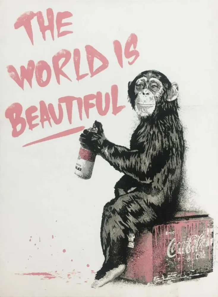 Сериграфия Mr. Brainwash - The World is Beautiful (Pink)