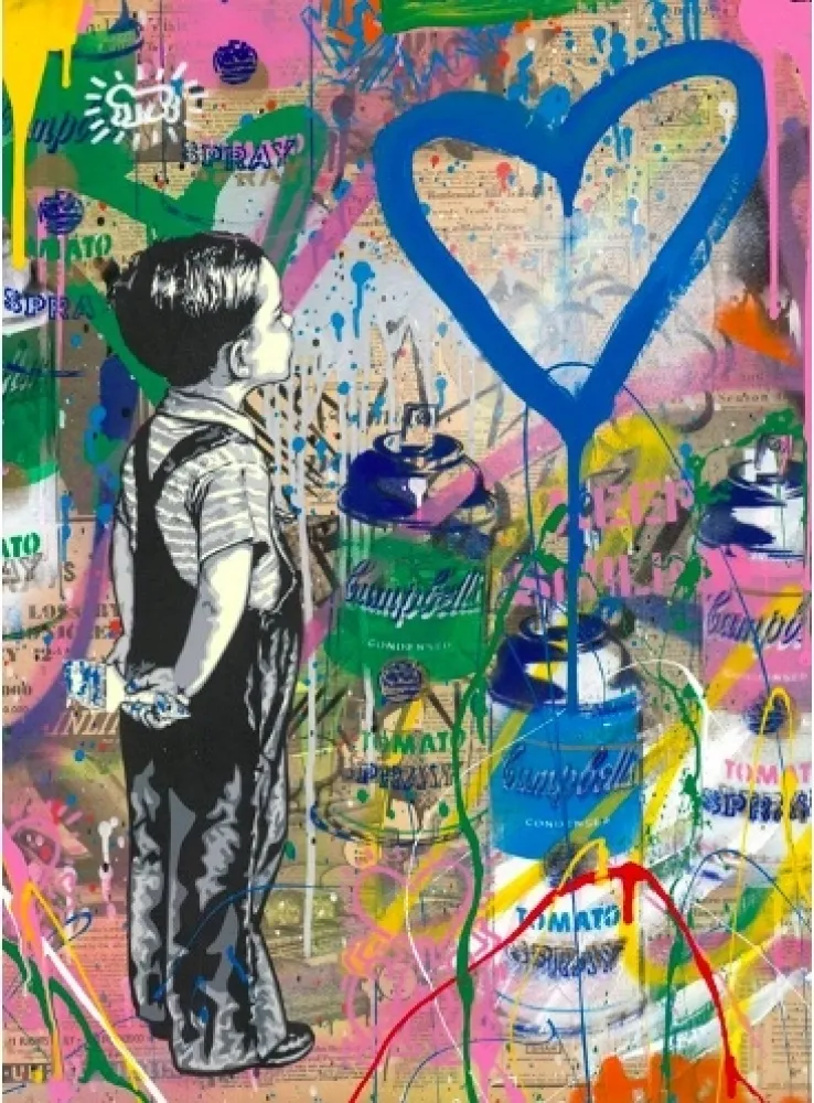 Сериграфия Mr Brainwash - With All My Love, 2019 