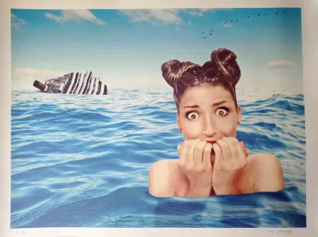 Литография Mr. - Mr. Strange (Jean-Marie Gitard)  - Shipwreck, Hand-signed lithograph