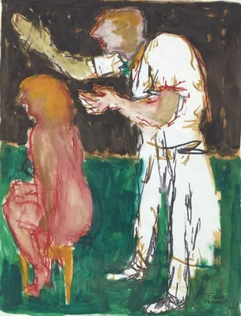 Нет Никаких Технических Mualla - Femme en rose chez le coiffeur 