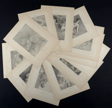 Литография Mucha - 12 Mois