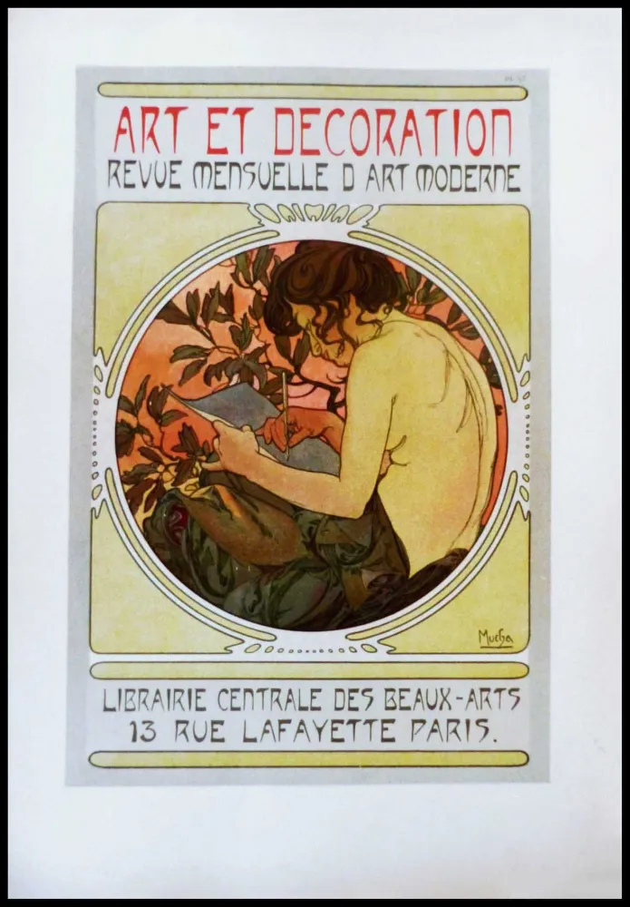 Литография Mucha - ART ET DECORATION REVUE MENSUELLE