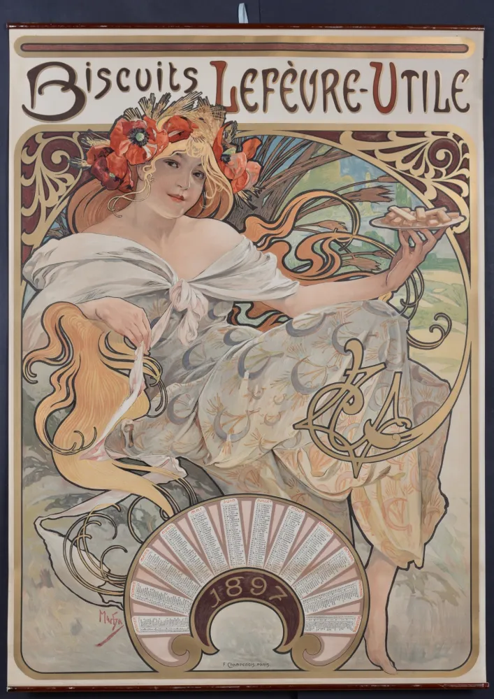Литография Mucha - Biscuits Lefèvre-Utile, 1896