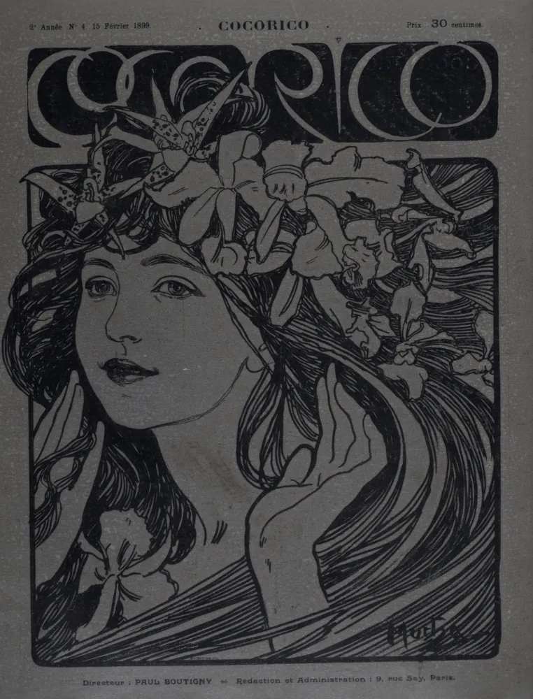 Литография Mucha - Cocorico, 1899