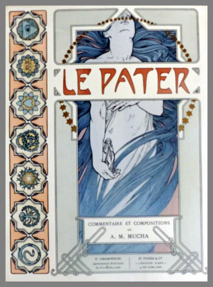Литография Mucha - COUVERTURE ORIGINALE LE PATER