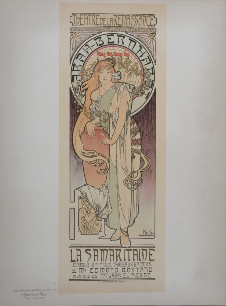 Литография Mucha - La Samaritaine (Sarah Bernhardt), Les Maitres de L’Affiche, 1899