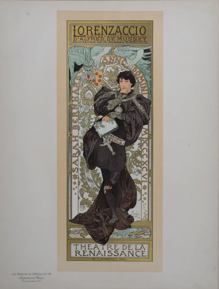 Литография Mucha - Lorenzaccio, Les Maitres de L’Affiche, 1898
