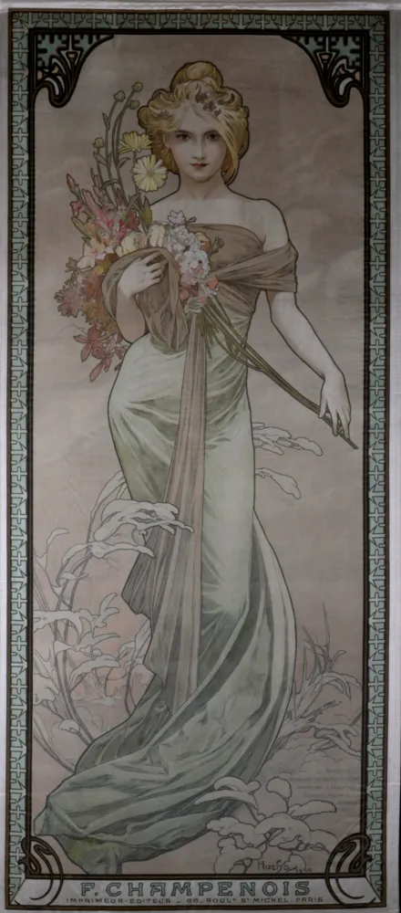 Литография Mucha - The Seasons / Spring