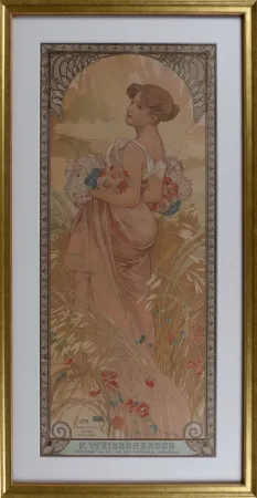 Литография Mucha - The Seasons : Summer, circa 1903
