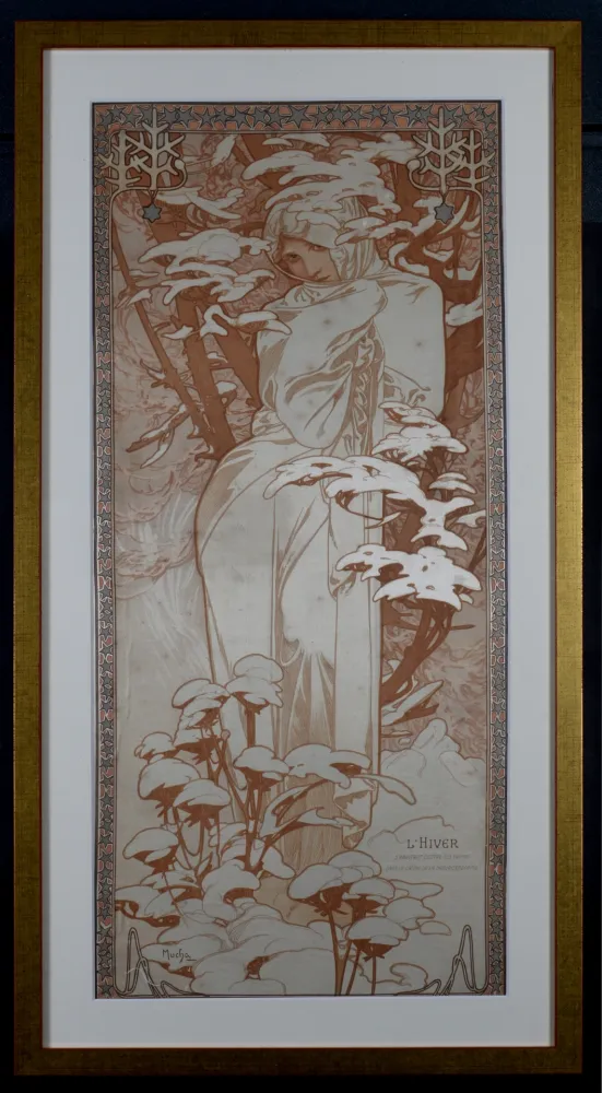 Литография Mucha - The Seasons : Winter, 1900