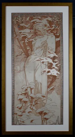 Литография Mucha - The Seasons : Winter, 1900