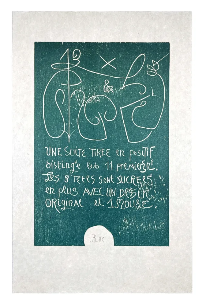 Гравюра На Дереве Müller - 13 FOIS ELLE ET MOI - COLOPHON I