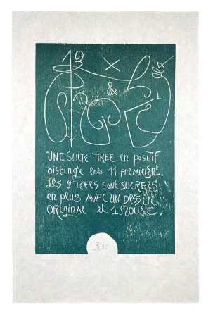 Гравюра На Дереве Müller - 13 FOIS ELLE ET MOI - COLOPHON I